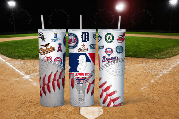 Braves Mlb Logo Tumbler Mlb Baseball Tumbler 20oz Skinny Tumbler